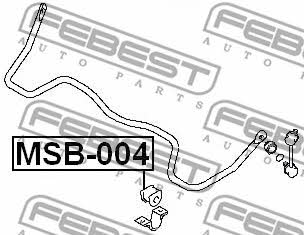 Втулка стабилизатора заднего Febest MSB-004