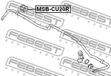 Втулка стабилизатора заднего Febest MSB-CU20R