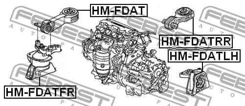 Подушка двигуна права Febest HM-FDATFR