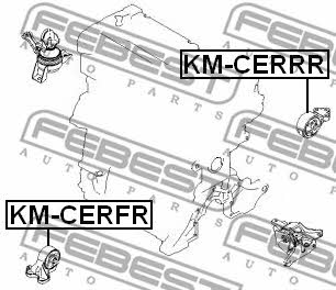 Подушка двигуна передня Febest KM-CERFR