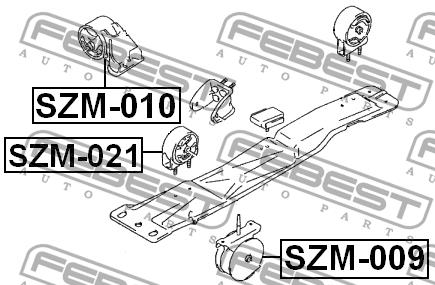 Подушка двигуна передня Febest SZM-021