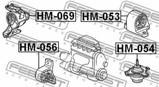 Подушка двигуна права Febest HM-069