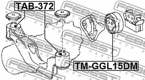 Подушка коробки передач Febest TM-GGL15DM