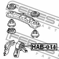 Подушка коробки передач Febest HAB-014
