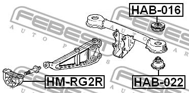 Подушка коробки передач Febest HM-RG2R