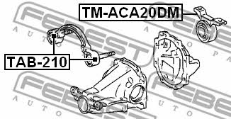 Подушка коробки передач Febest TM-ACA20DM