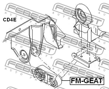 Подушка двигуна передня Febest FM-GEAT