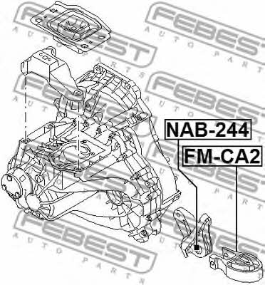 Подушка двигуна задня Febest FM-CA2