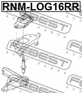 Подушка коробки передач ліва Febest RNM-LOG16RR