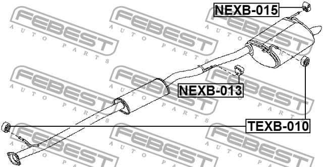 Подушка кріплення вихлопної системи Febest NEXB-013