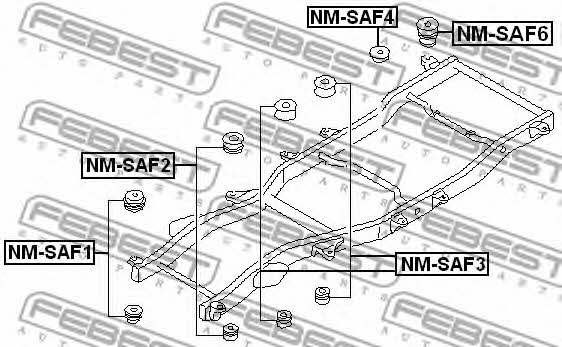 Febest Подушка крепления рамы – цена 1182 UAH