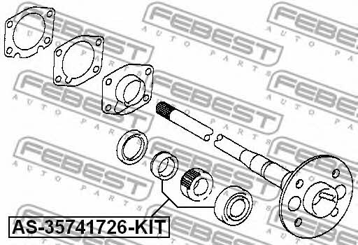 Підшипник напіввісі Febest AS-35741726-KIT