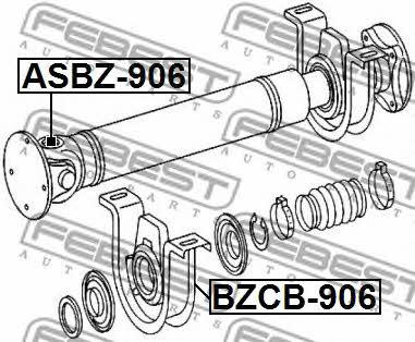 Подшипник подвесной вала карданного Febest BZCB-906