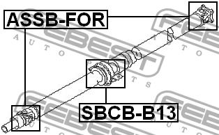 Підшипник підвісний валу карданного Febest SBCB-B13