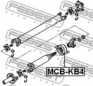 Подшипник подвесной вала карданного Febest MCB-KB4