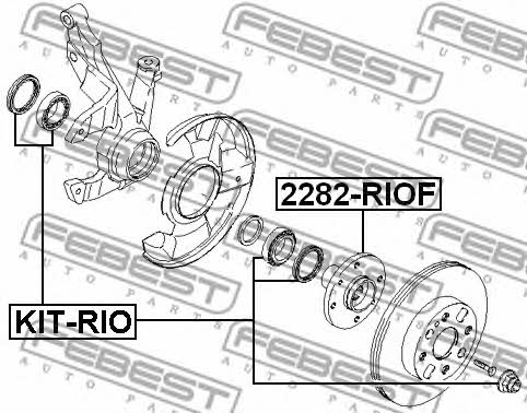 Подшипник цилиндрический роликовый Febest KIT-RIO