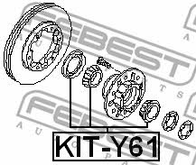 Підшипник передньої маточини колеса, комплект Febest KIT-Y61