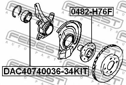 Купить Febest DAC40740036-34KIT по низкой цене в Украине!