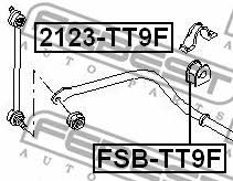 Втулка стабилизатора переднего Febest FSB-TT9F