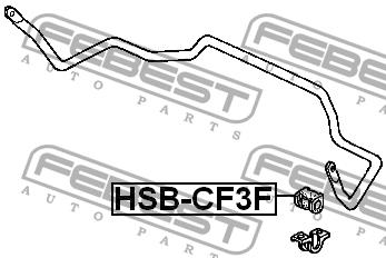 Втулка стабілізатора переднього Febest HSB-CF3F