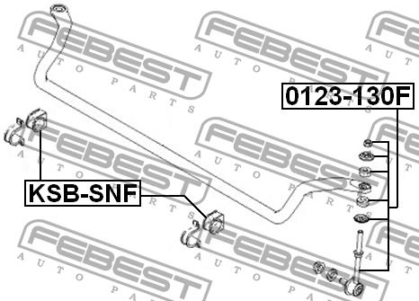 Втулка стабілізатора переднього Febest KSB-SNF
