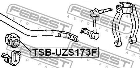 Втулка стабілізатора переднього Febest TSB-UZS173F