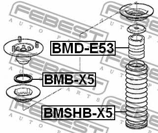 Отбойник амортизатора переднего Febest BMD-E53