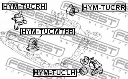 Подушка двигателя передняя Febest HYM-TUCMTFR