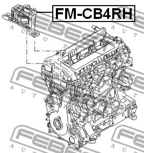 Подушка двигуна права Febest FM-CB4RH