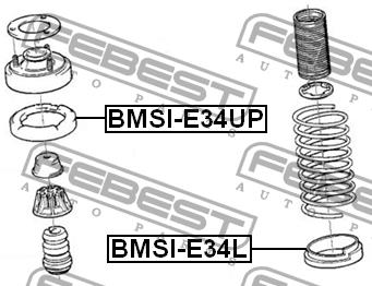Тарелка пружины подвески задняя Febest BMSI-E34UP