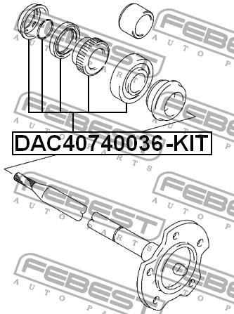 Купить Febest DAC40740036-KIT по низкой цене в Украине!