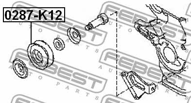 Ролик натяжной Febest 0287-K12