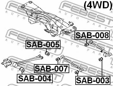 Купить Febest SAB-008 по низкой цене в Украине!