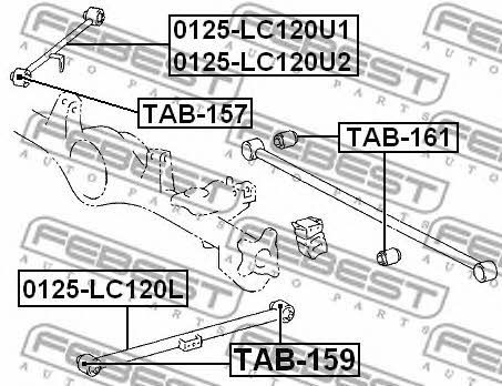 Сайлентблок заднего поперечного рычага Febest TAB-161