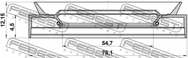 Сальник ступицы колеса передней Febest 5776611
