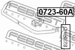 Стойка стабилизатора переднего Febest 0723-60A