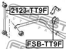 Стійка стабілізатора переднього Febest 2123-TT9F