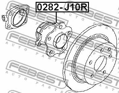 Ступица колеса задняя Febest 0282-J10R