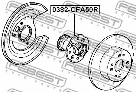 Ступица колеса задняя Febest 0382-CFA50R