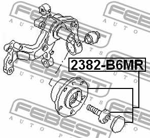 Ступица колеса задняя Febest 2382-B6MR
