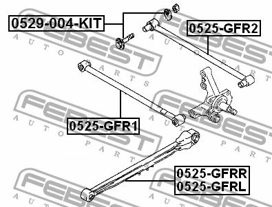 Тяга реактивная Febest 0525-GFR1