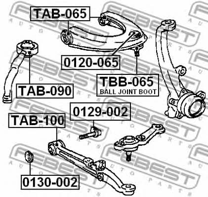 Шайба эксцентриковая Febest 0130-002