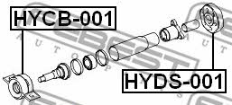Подшипник подвесной вала карданного Febest HYCB-001