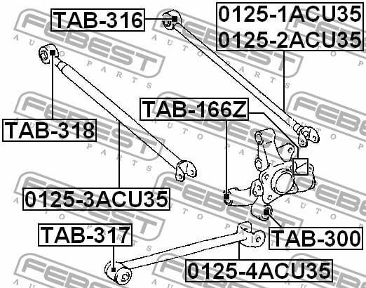 Купить Febest TAB-166Z по низкой цене в Украине!
