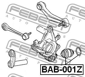 Febest Сайлентблок задней цапфы нижний – цена 771 UAH