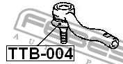 Ремкомплект, наконечник поперечної рульової тяги Febest TTB-004