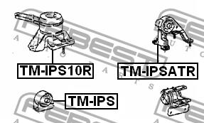 Подушка двигателя задняя Febest TM-IPSATR