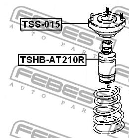 Пыльник и отбойник на 1 амортизатор Febest TSHB-AT210R