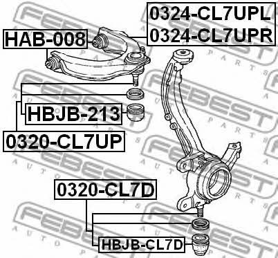Купить Febest HBJBCL7D – отличная цена на EXIST.UA!