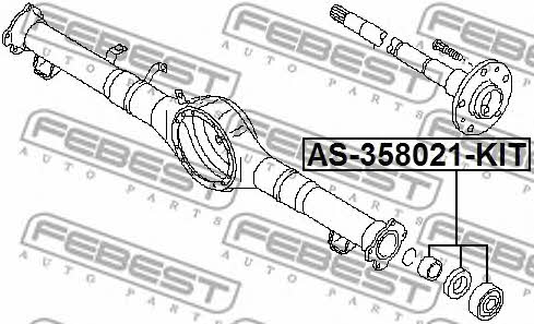 Подшипник вала приводного Febest AS-358021-KIT